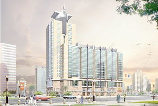 商业大厦室外效果图矢量图 免费下载与建筑劳务分包应用